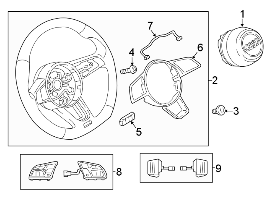 Audi S Steering Wheel W Djjaj Genuine Audi Part