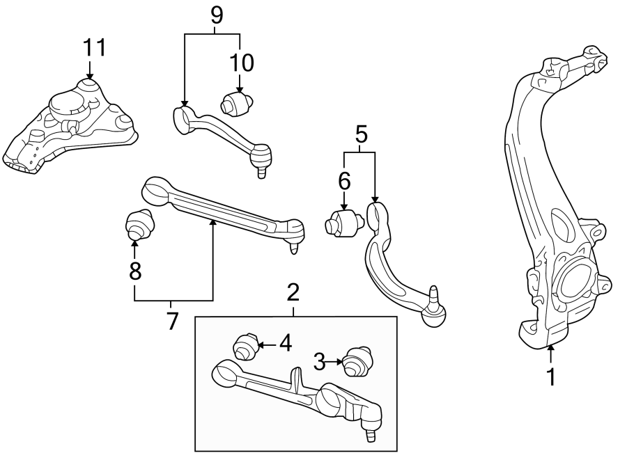 Audi A4 Front upper cntl arm. Suspension control arm. Upper control arm