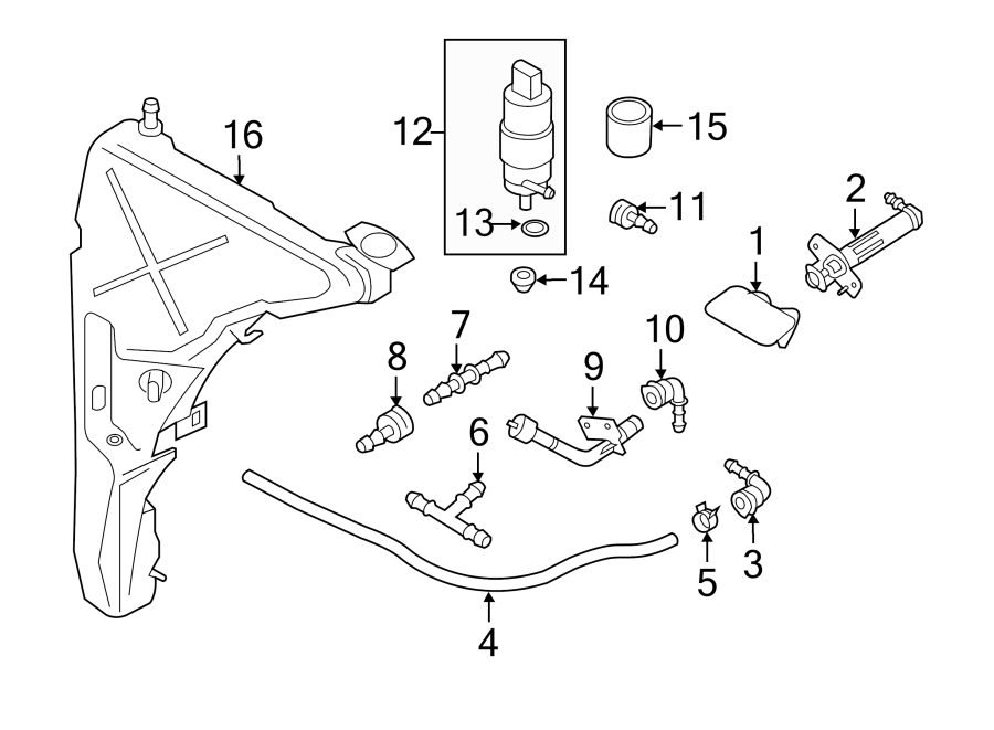 2014 Audi A4 allroad Connector. Washer. Hose. 2008-12. 2009-12. 2014-16