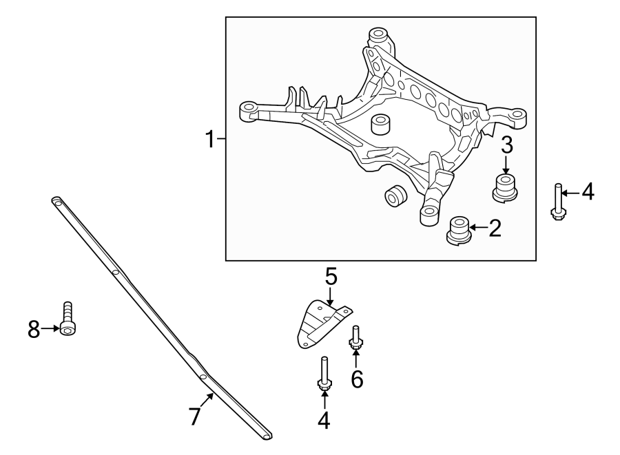 Audi A5 Suspension Track Bar - 8F0505475 - Genuine Audi Part