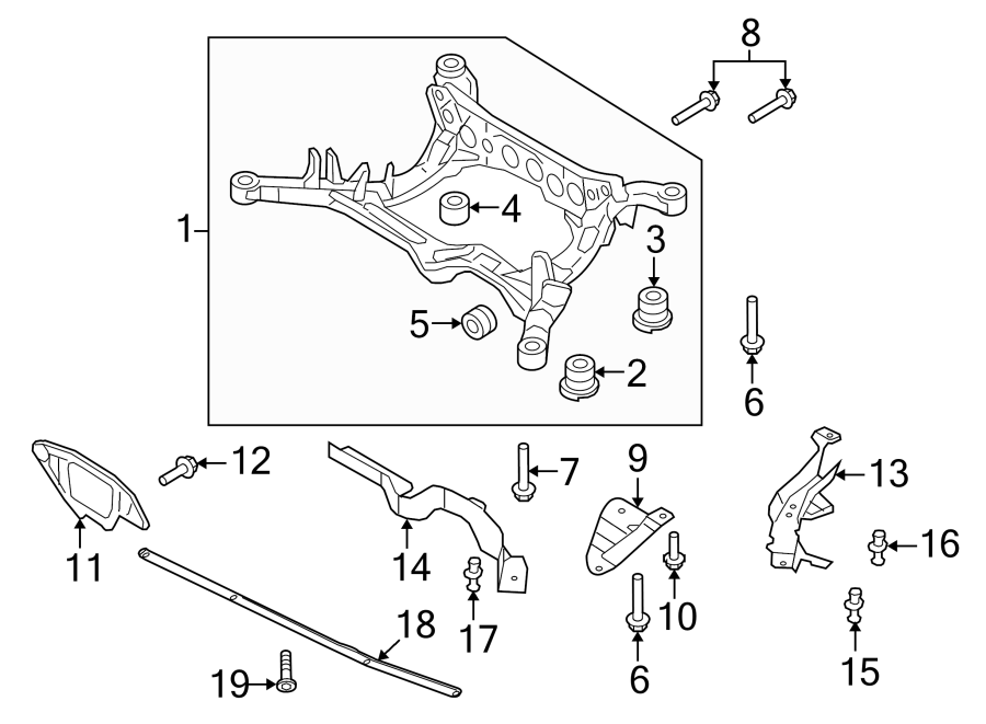 Audi A5 Suspension Track Bar - 8F0505475 - Genuine Audi Part