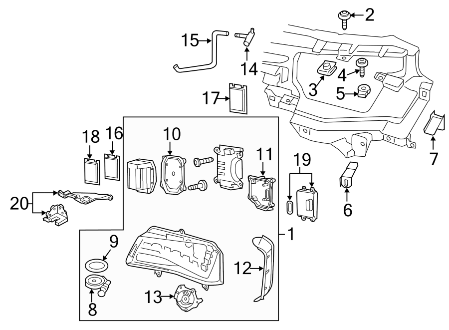 2013 Audi A8 Headlight Control Module - 4H0907472B - Genuine Audi Part