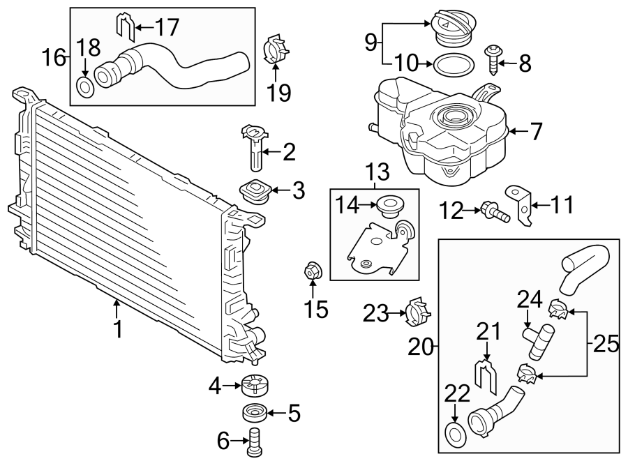 2012 Audi A8 Engine Coolant Reservoir. Expansion tank - 4H0121403M