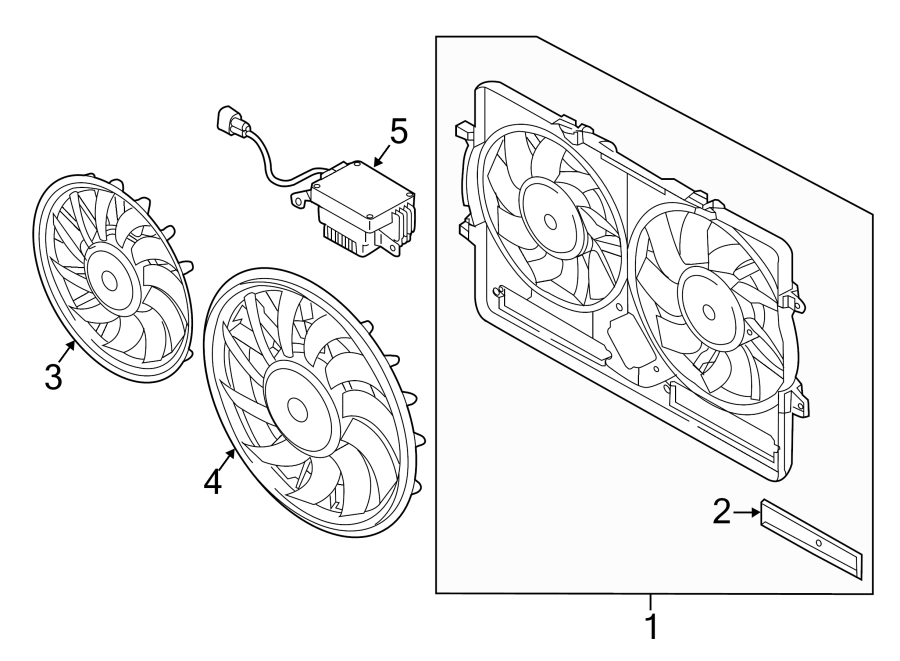 2018 Audi Q3 Engine Cooling Fan Motor - 8K0959455AB - Genuine Audi Part