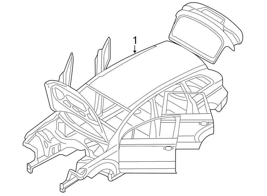 Audi Q5 Vehicle Body Shell. Vehicle Body Shell - 8R0800403 - Genuine