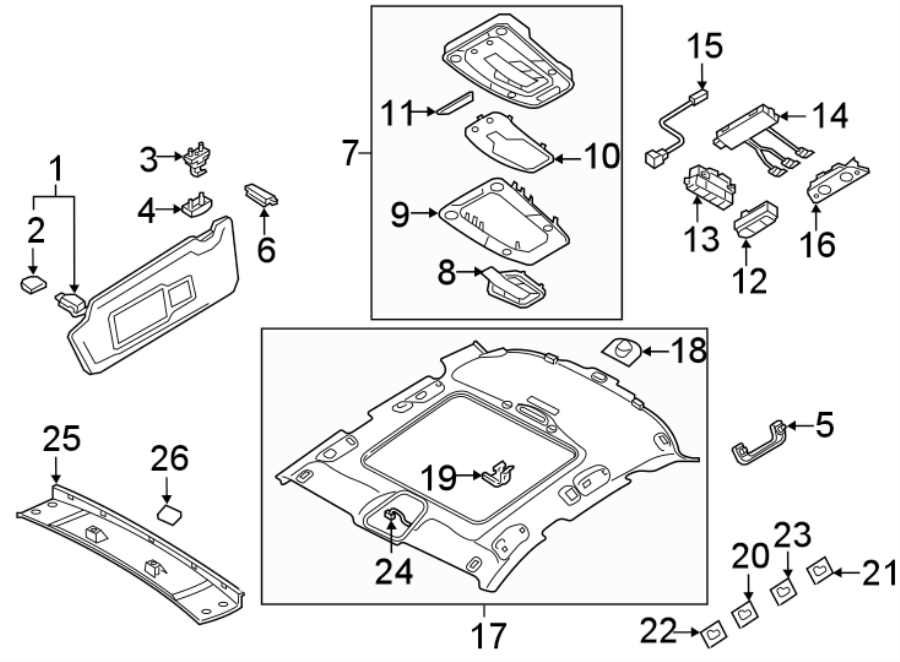 2018 Audi A4 Allroad Headliner Wiring Harness 2017 21 Wiring Harness 5719