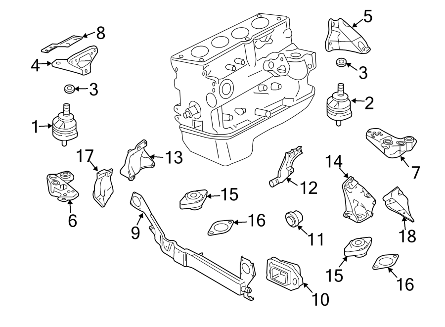 2008 Audi A4 Engine Mount Heat Shield - 8E0199388R - Genuine Audi Part