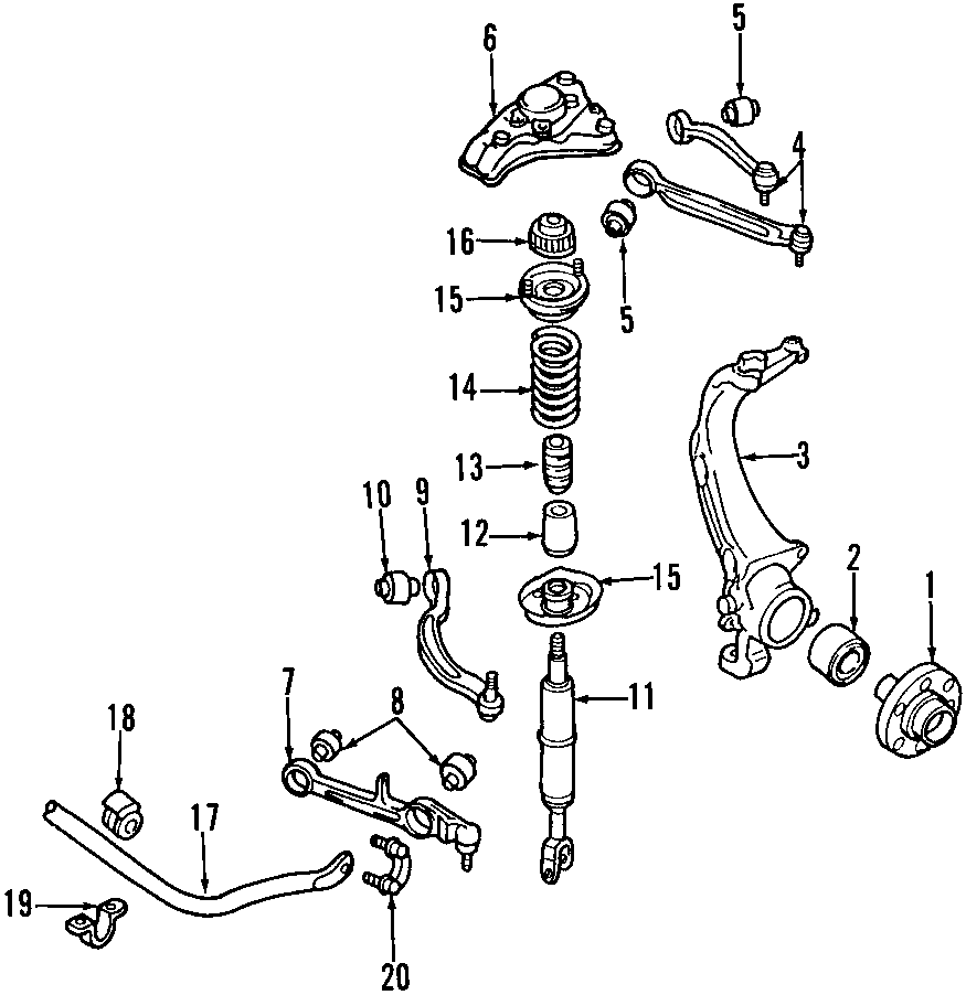 Audi A4 Front upper cntl arm. Suspension control arm. Upper control arm